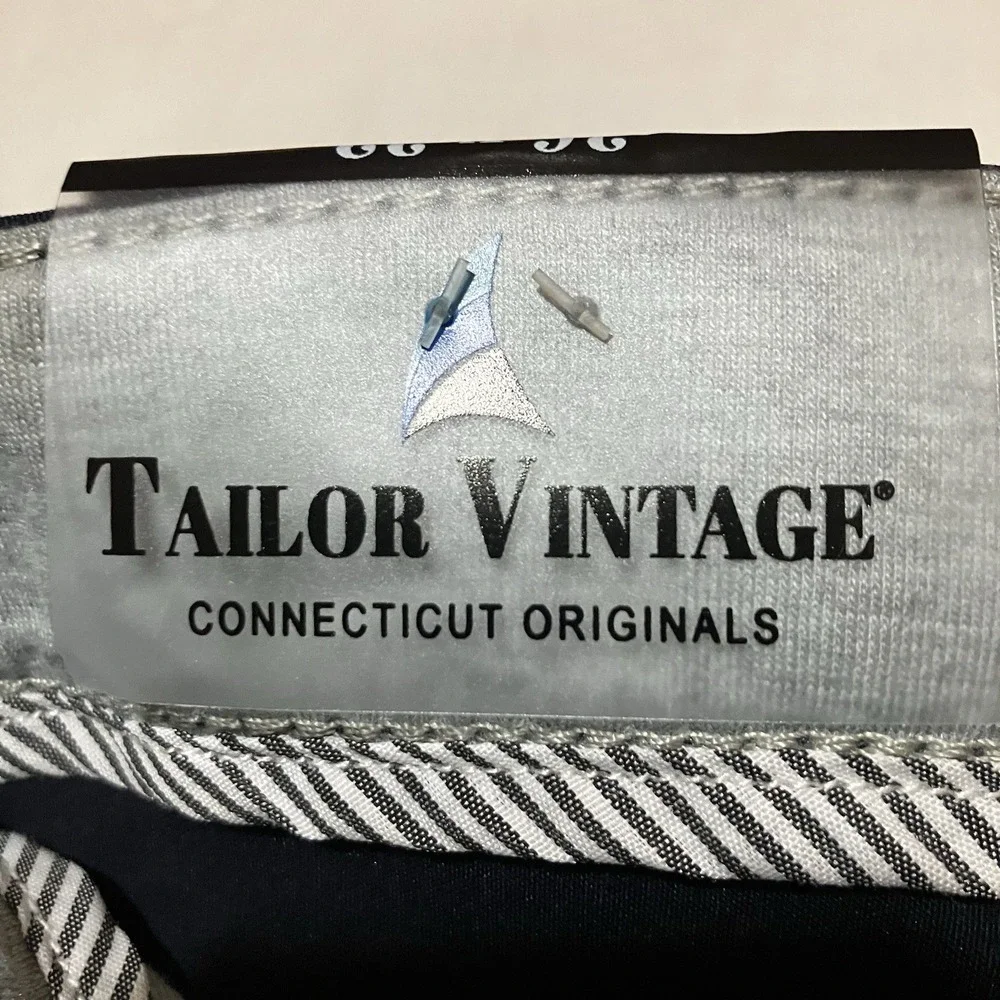 Tailor Vintage Men Size 36 X 32 Navy Performance Tech Golf Canaan Slim Fit Pants